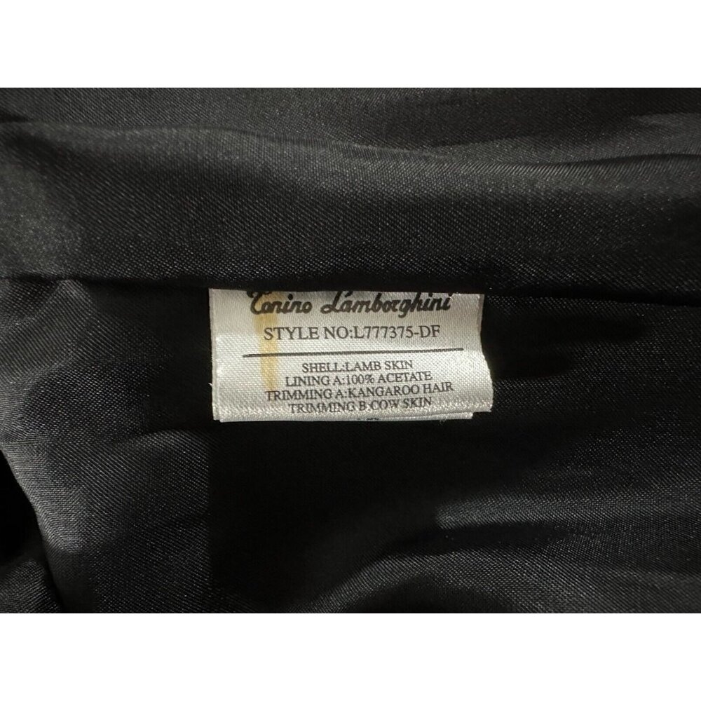 Torino Lamborghini Lambskin Leather jacket size L trim kangaroo hair / cow - Picture 4 of 5